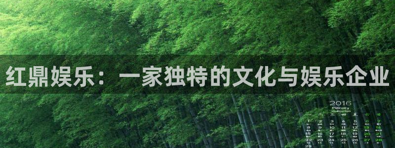 太阳成集团tyc9728：红鼎娱乐：一家独特的文化与娱乐企业